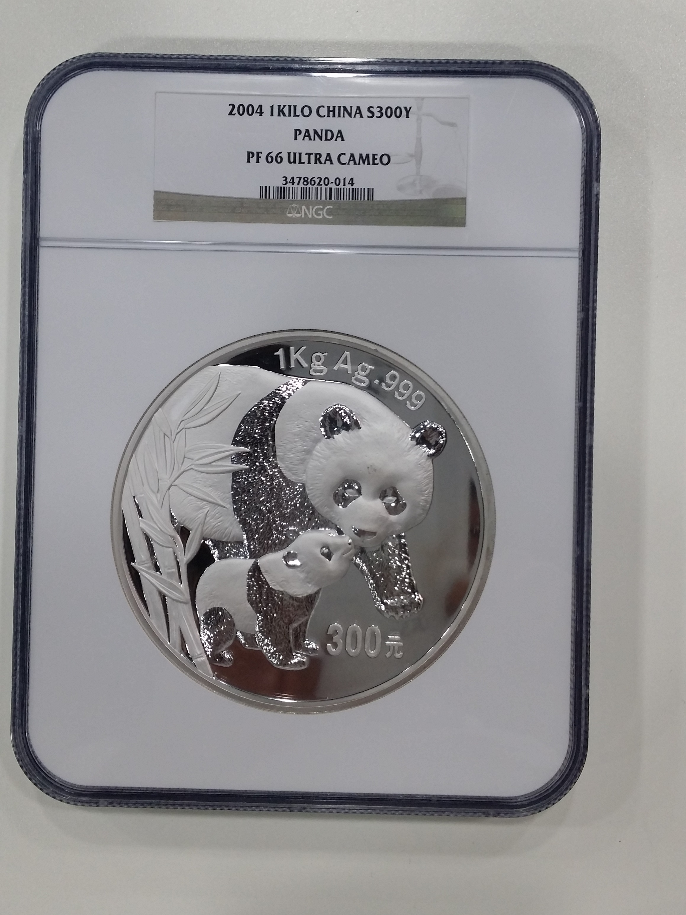 中國2004熊貓銀幣1公斤NGC-PF-66