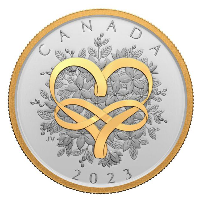 加拿大2023慶祝愛情99.99%精鑄銀幣1盎司