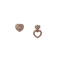 18K/750 Exquisite Rose Gold Detachable Diamond Earrings 