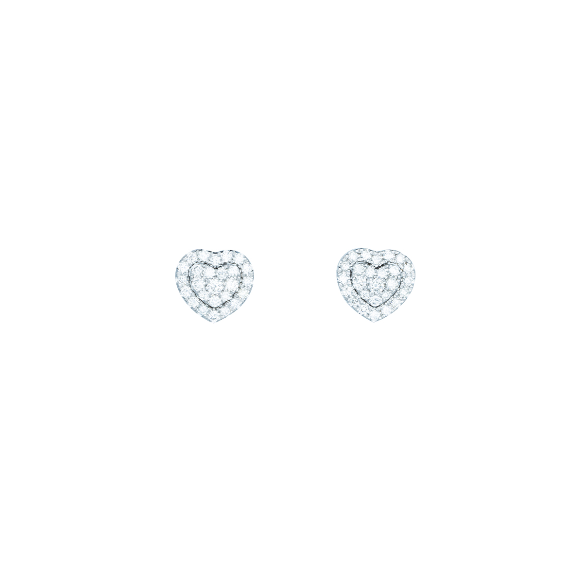 18K/750 Exquisite White Gold Detachable Diamond Earrings 