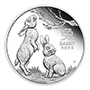 澳洲2023農曆生肖系列 III - 兔年99.99%精鑄銀幣1盎司