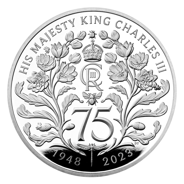 英國2023國王查理三世75歲生日慶典92.5%加厚精鑄銀幣56.56克