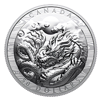 加拿大2024龍年生肖 99.99% 超高浮雕精鑄銀幣100.74克