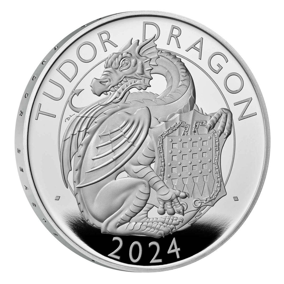 英國2024都鐸王室神獸系列 – 都鐸龍99.9% 精鑄銀幣1盎司