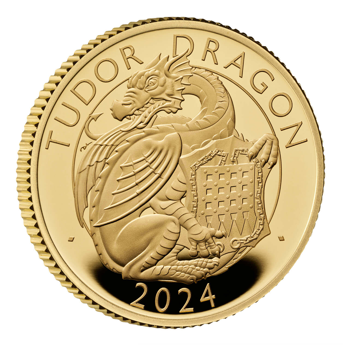 英國2024都鐸王室神獸系列 - 都鐸龍 99.99% 精鑄金幣1/4盎司