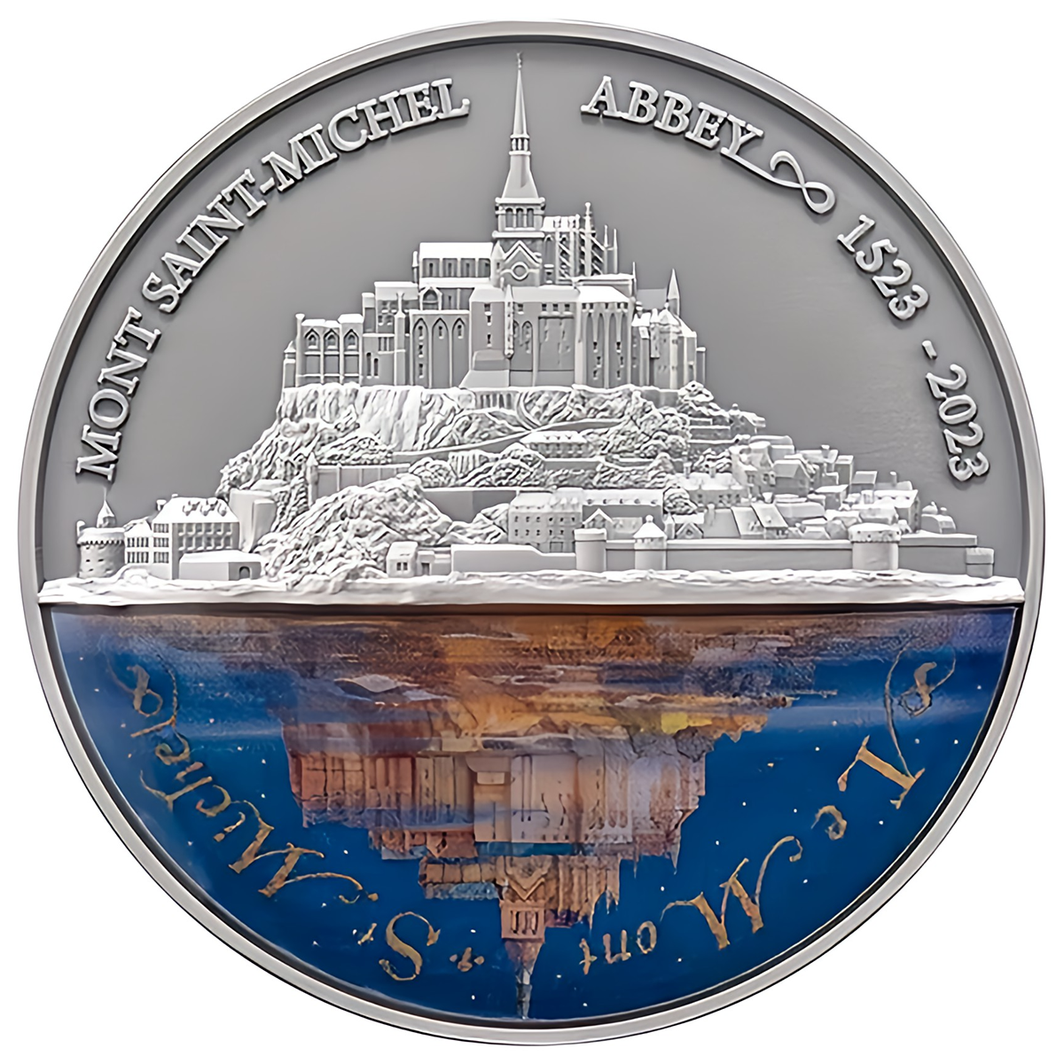 紐埃2023聖米歇爾山修道院500週年99.9%仿古銀幣2盎司