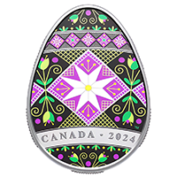 加拿大2024復活節彩蛋99.99%精鑄銀幣1盎司