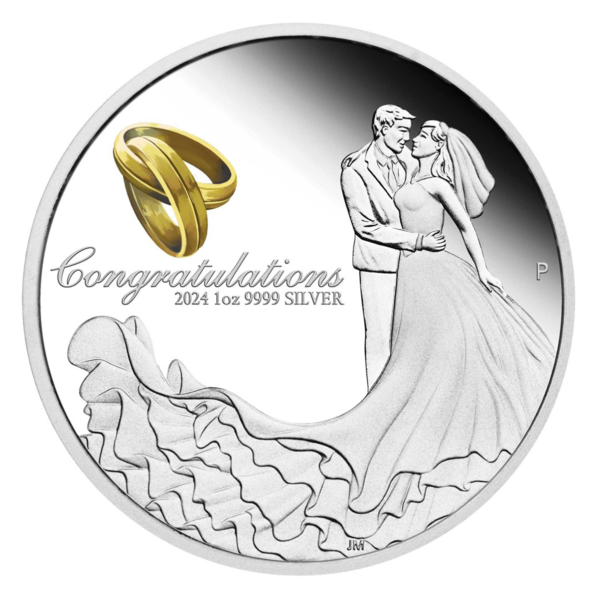 澳洲2024結婚99.99%精鑄銀幣1盎司