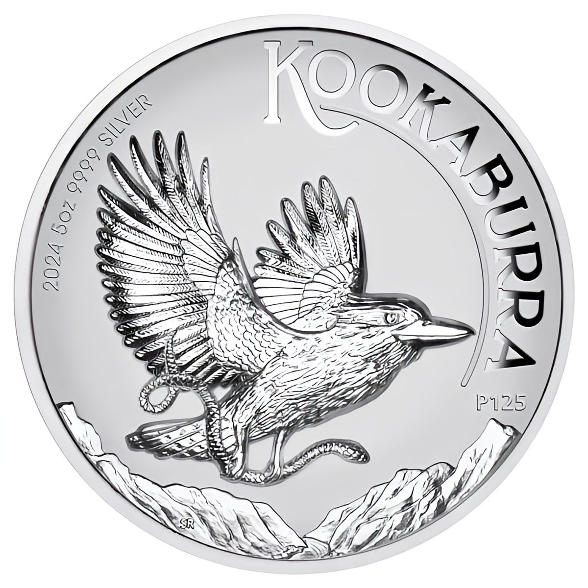 澳洲2024笑翠鳥99.99%高浮雕精鑄銀幣5盎司