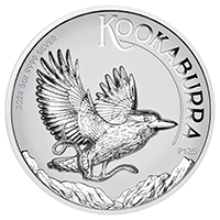 澳洲2024笑翠鳥99.99%高浮雕精鑄銀幣5盎司