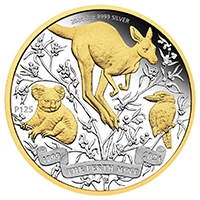 澳洲2024珀斯鑄幣廠125週年 99.99%鍍金銀幣2盎司