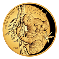 澳洲2024樹熊99.99%高浮雕精鑄金幣1盎司