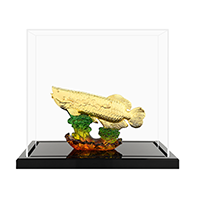 新加坡招財金龍魚24K金箔擺設