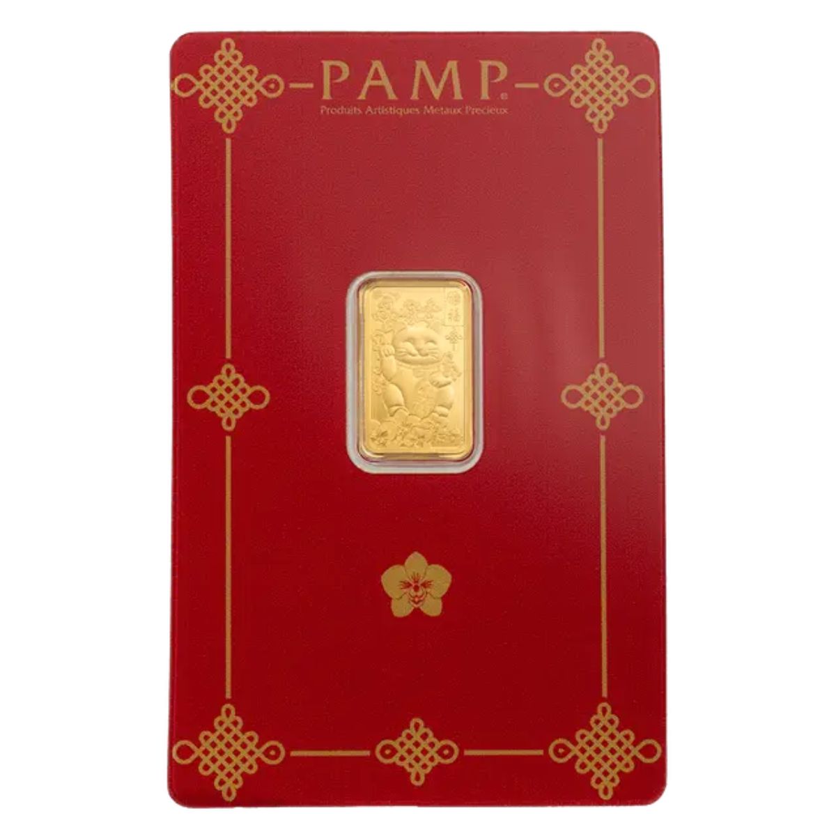 瑞士PAMP招財貓99.99%壓鑄金條2.5克