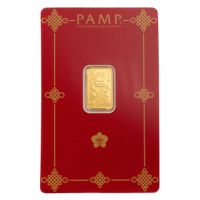 瑞士PAMP招財貓99.99%壓鑄金條2.5克