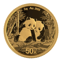 中國2026熊貓99.9%普制金幣3克 (0.0802兩)
