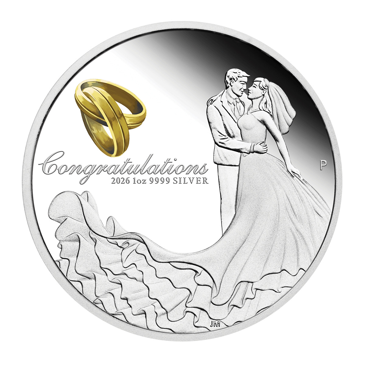 澳洲2026結婚99.99%彩色精鑄銀幣1盎司