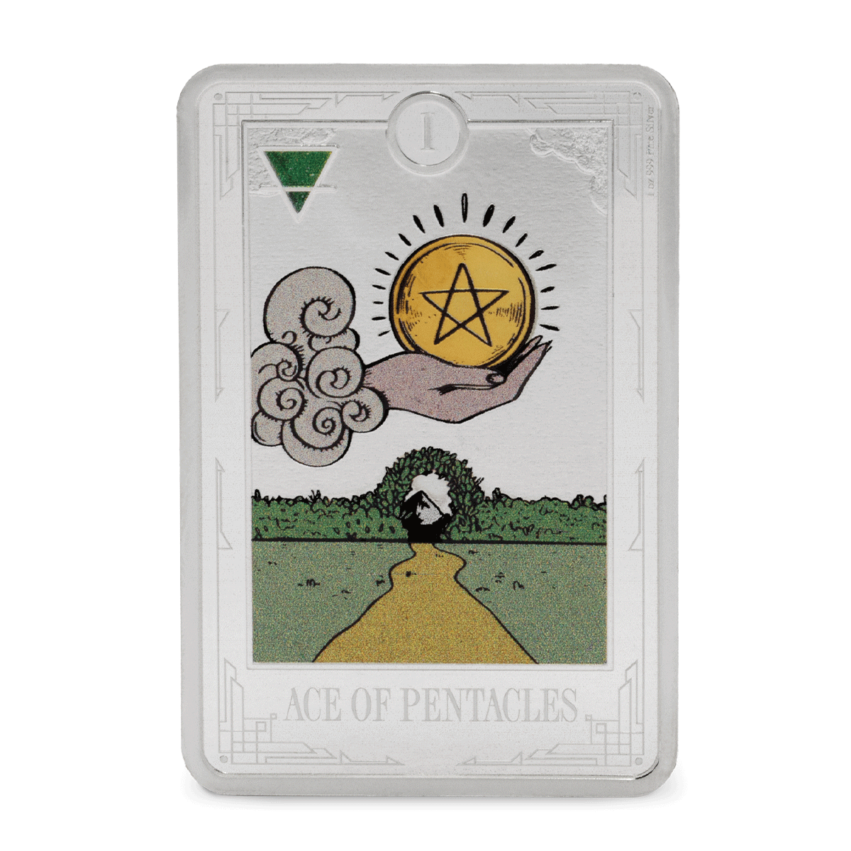 Niue 2026 Minor Arcana Tarot Card Series - Ace of Pentacles 99.9% Coloured Proof Silver Coin 1oz