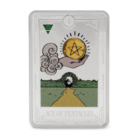 Niue 2026 Minor Arcana Tarot Card Series - Ace of Pentacles 99.9% Coloured Proof Silver Coin 1oz