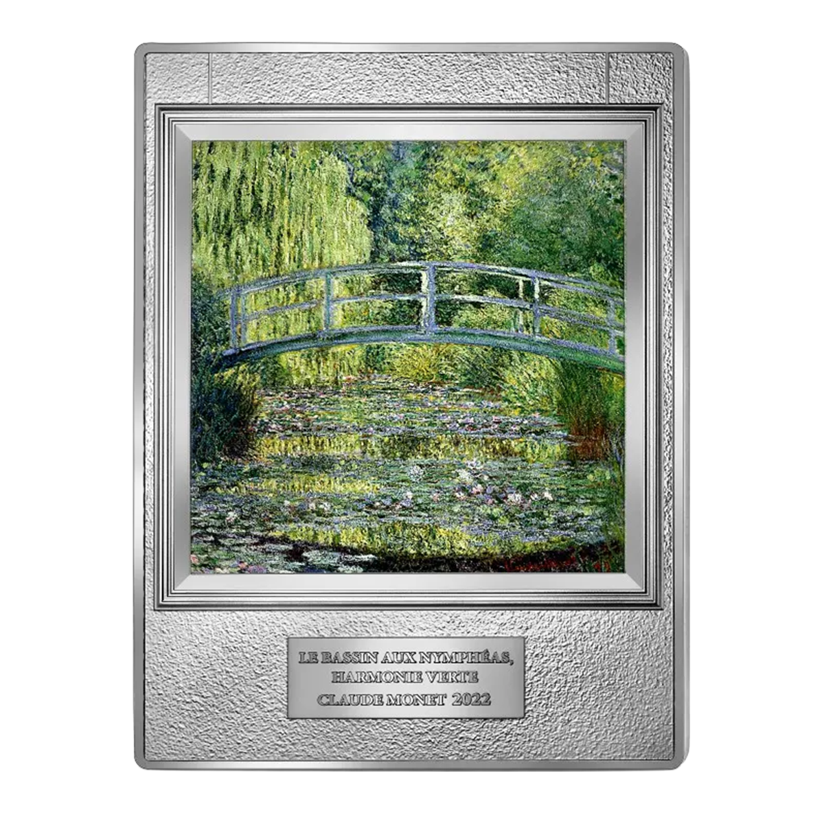 France 2022 The Water Lily Pond: Green Harmony 99.9% Coloured Proof Silver Coin 500g