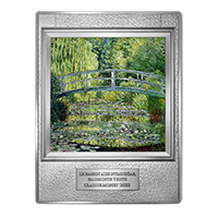 France 2022 The Water Lily Pond: Green Harmony 99.9% Coloured Proof Silver Coin 500g