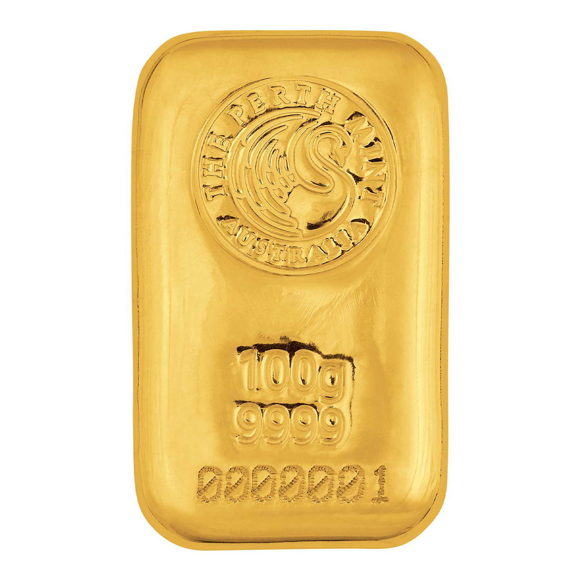澳洲珀斯鑄幣廠99.99% 模鑄金條100克 (2.6717 兩)