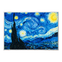 喀麥隆2026藝術畫廊系列: 星夜 - 文森·梵高99.9% 彩色精鑄銀幣1盎司