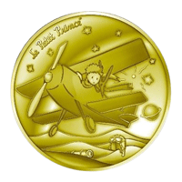 法國2026小王子 - 飛機99.9% 精鑄金幣1/4盎司