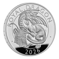英國2026都鐸王室神獸系列 - 皇家巨龍99.9% 精鑄銀幣1盎司