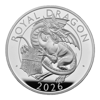 英國2026都鐸王室神獸系列 - 皇家巨龍99.9% 精鑄銀幣5盎司