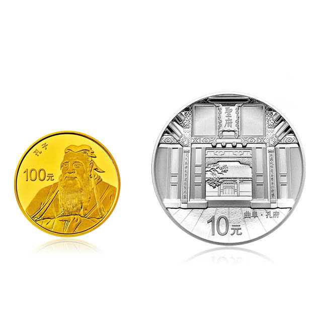 China-2017-World-Heritage---Temple-and-Cemetery-of-Confucius-and-the-Kong-Family-Mansion-in-Qufu-Gold-and-Silver-Commemorative-Coins--99.9%-Two-Coins-Set,China-2017-World-Heritage---Temple-and-Cemetery-of-Confucius-and-the-Kong-Family-Mansion-in-Qufu-Gold