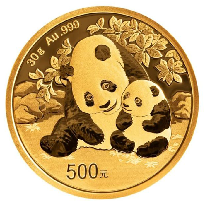 中国2024熊猫99.9%普制金币30克 （0.8015两）
