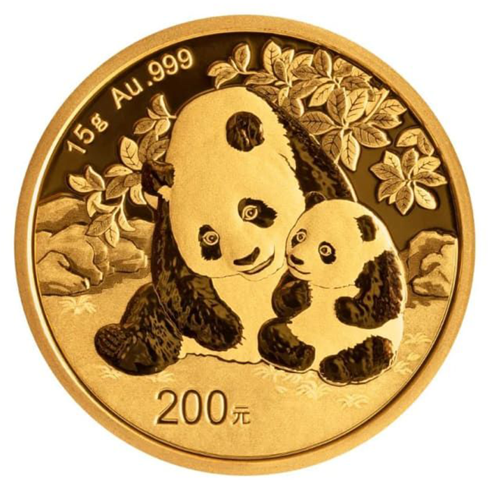 中国2024熊猫99.9%普制金币15克 （0.4008两）