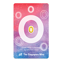 新加坡克金系列 - 數字零99.9% 黃金金塊1克