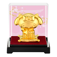 Sanrio Characters My Melody Maneki Neko 24K Gold Foil Mini Figure