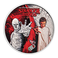 Tuvalu 2026 Stranger Things: Eleven and Vecna 99.99% Coloured Silver Coin 1/2oz