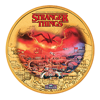 Tuvalu 2026 Stranger Things: Hawkins Gold Plated Collector's Coin In Card 