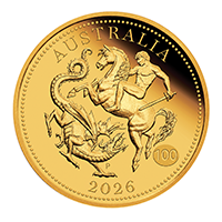 Australia 2026 Quarter Sovereign 91.67% Proof Gold Coin 1.997g