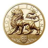 Alderney 2026 King’s Beast Series Lion of England 99.99% Ultra High Relief Proof Gold Coin 1oz