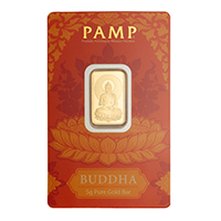 PAMP 瑞士佛陀99.99% 仿精鑄金條5克 (0.1336兩)