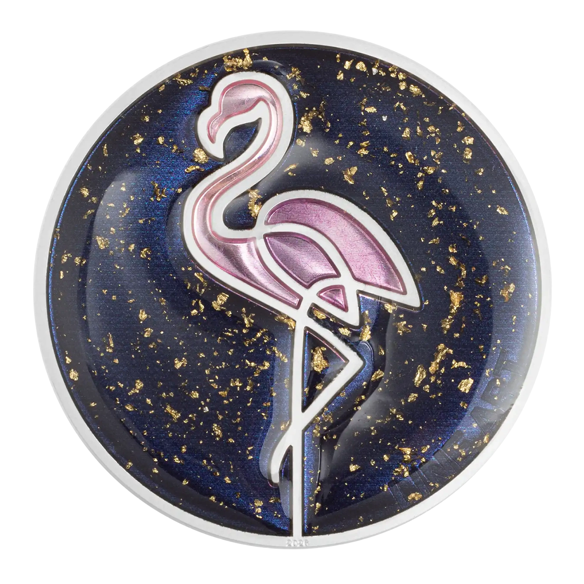 Cook Islands 2026 Line Art - Flamingo 99.99% Coloured Proof Silver Coin 1oz 