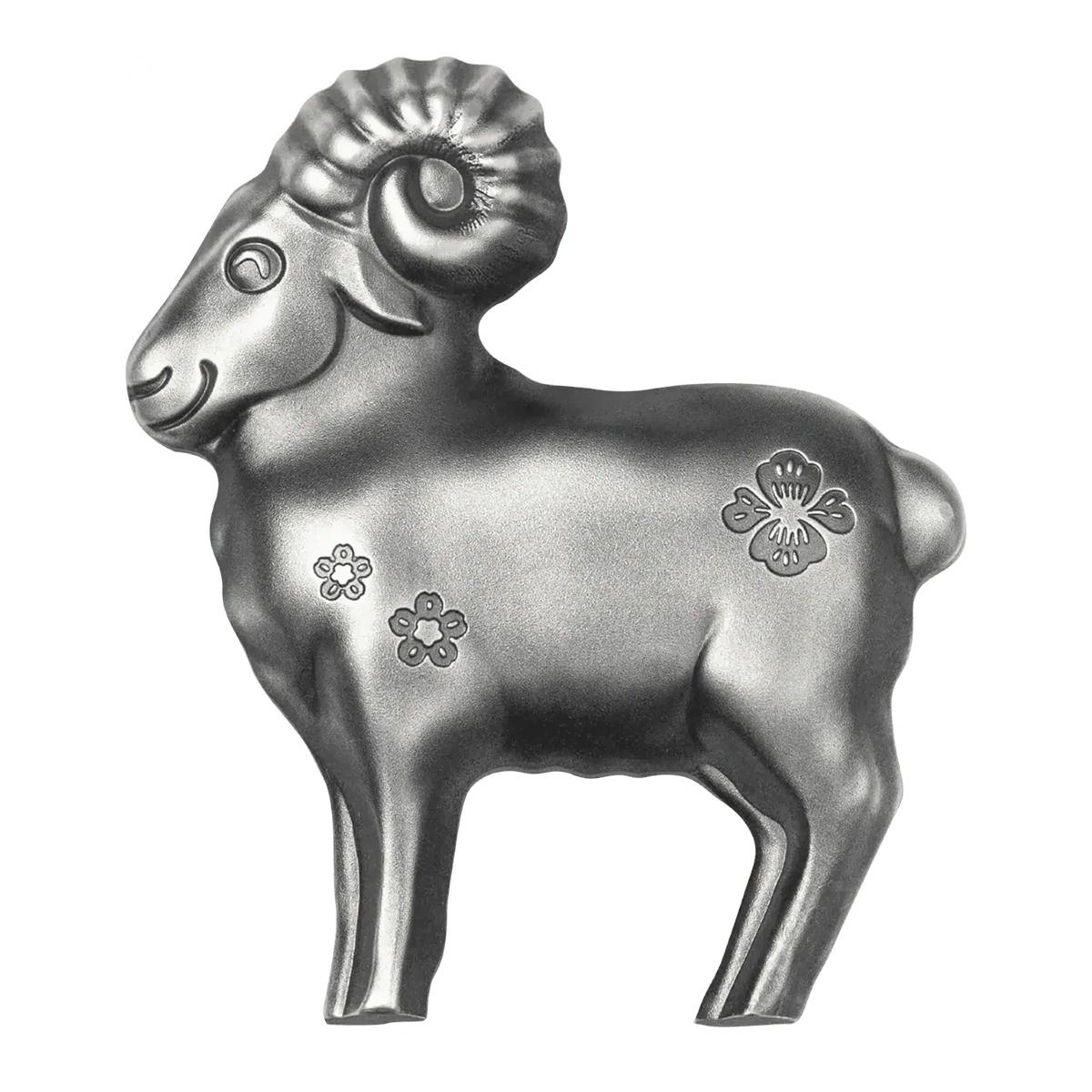 Mongolia 2027 Lunar Year Collection – Fluffy Silver Sheep 99.99% Antiqued Shaped Silver Coin 1oz