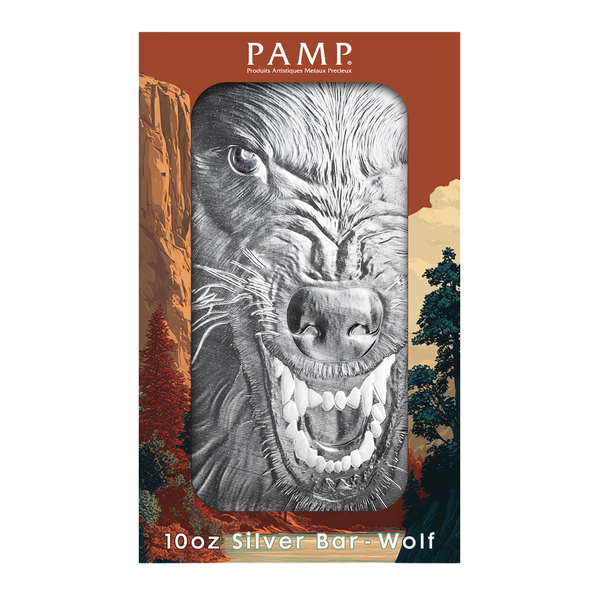 PAMP USA American Wolf 99.9% Silver Bar 10oz