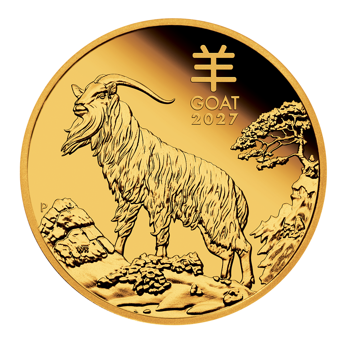 Australia 2027 Lunar Series III - Year of the Goat 99.99% Proof Gold Coin 1oz