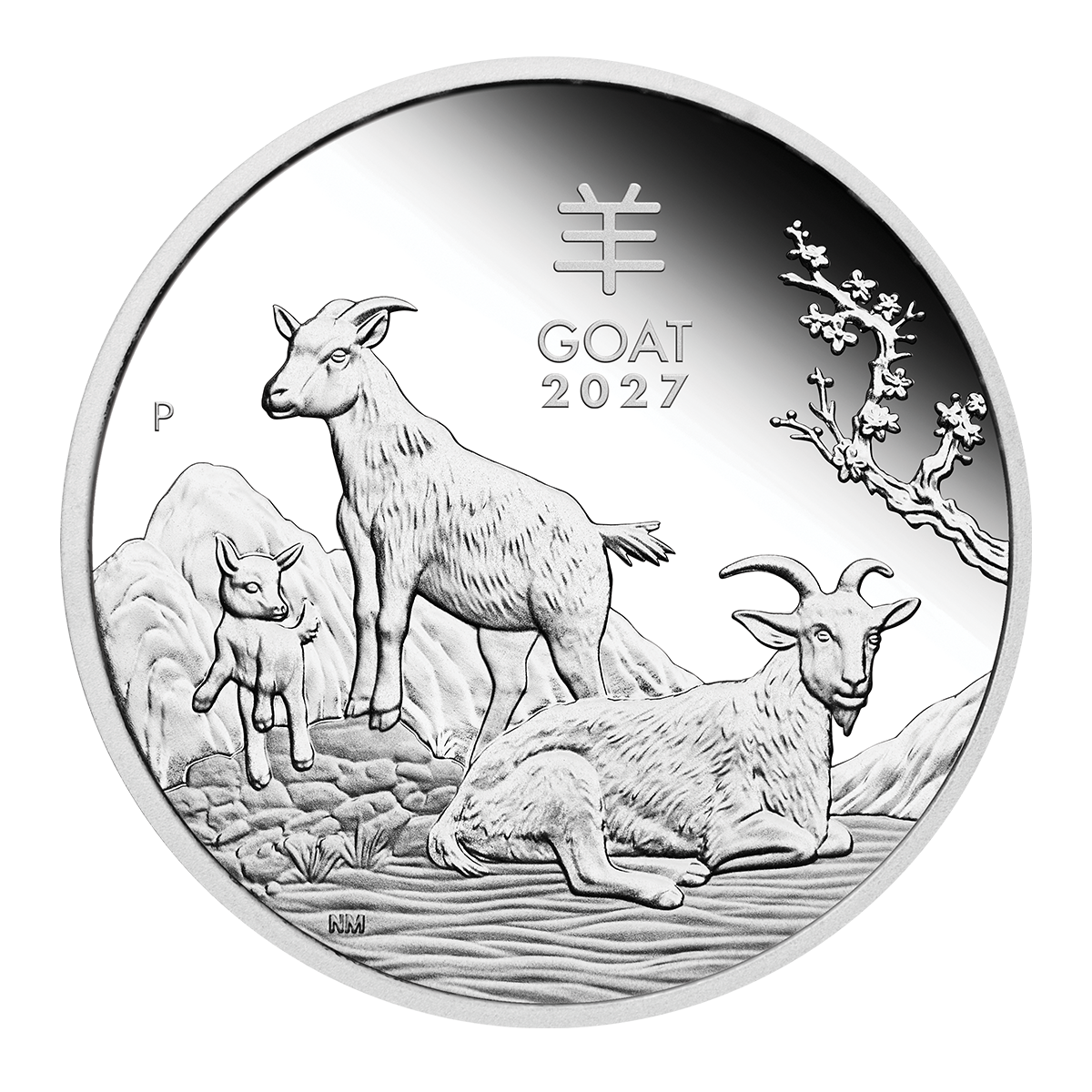 Australia 2027 Lunar Series III - Year of the Goat 99.99% Proof Silver Coin 1/2oz
