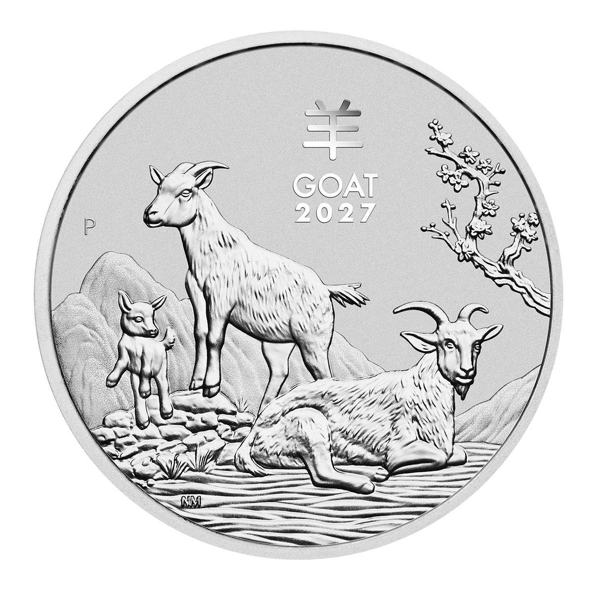 Australia 2027 Lunar Series III - Year of the Goat 99.99% Bullion Silver Coin 1/2oz