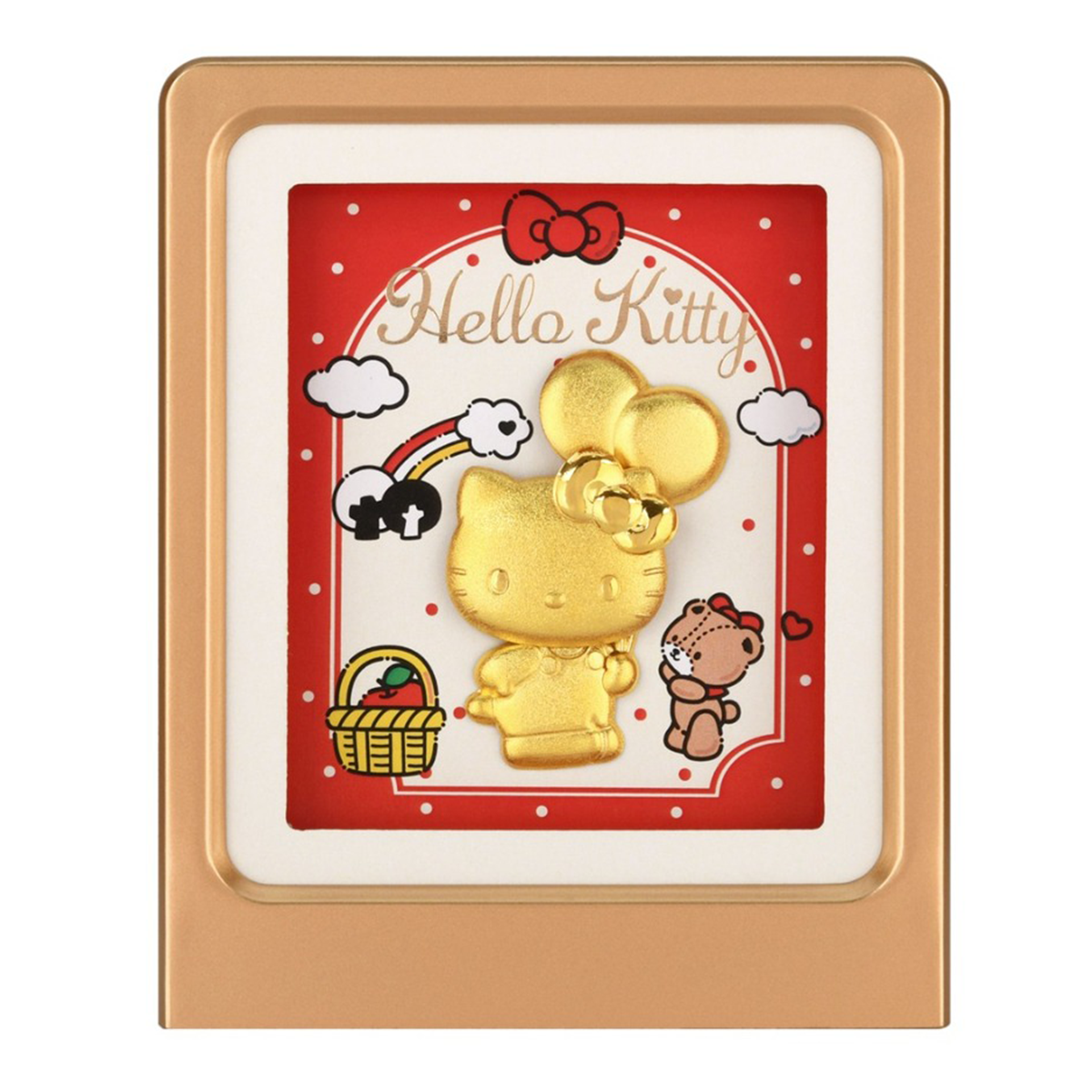 Singapore Sanrio Back to School Collection - Hello Kitty 24K Gold Foil in Frame