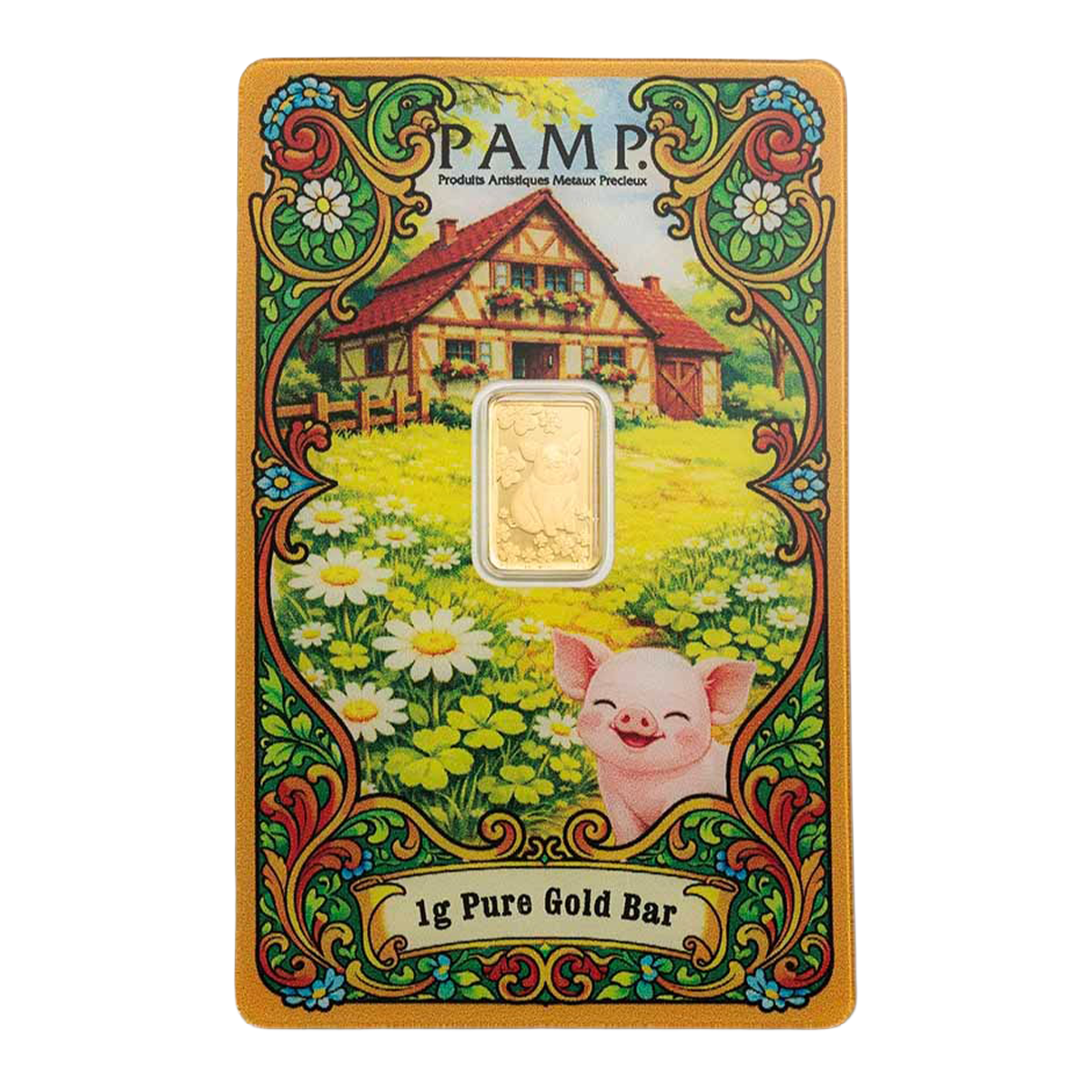 PAMP Suisse Lucky Pig 99.99% Gold Bar 1g