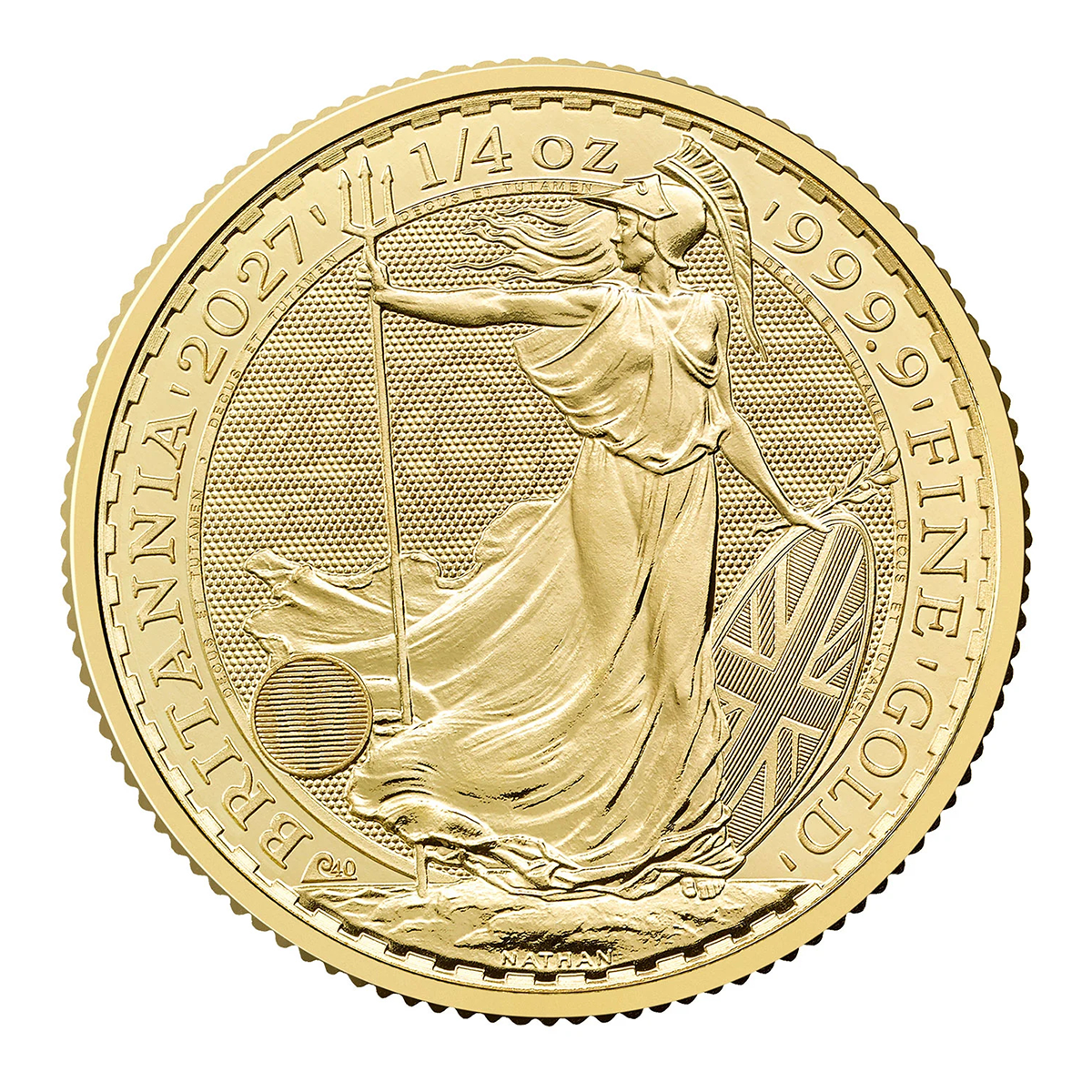 Great Britain 2027 Britannia 99.99% Bullion Gold Coin 1/4oz