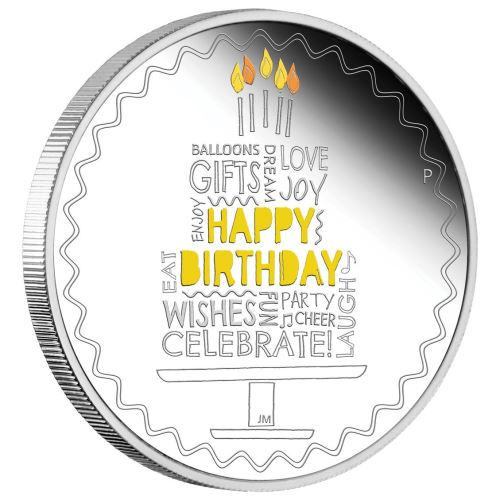 澳洲-2021--生日快樂--99.99%-精製銀幣-1盎司